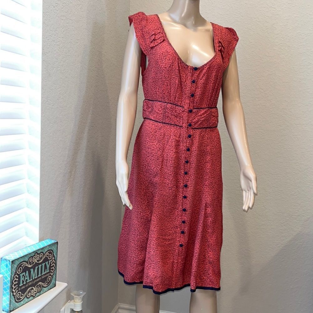 Vintage Anthropologie Maeve dress  p2p 16”, length 40” waist 15” flat.